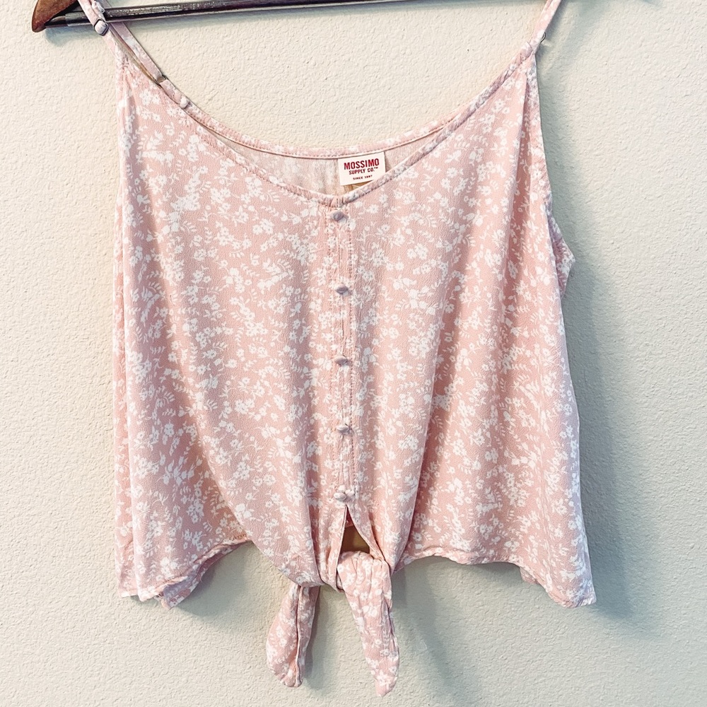 Floral tie crop top
